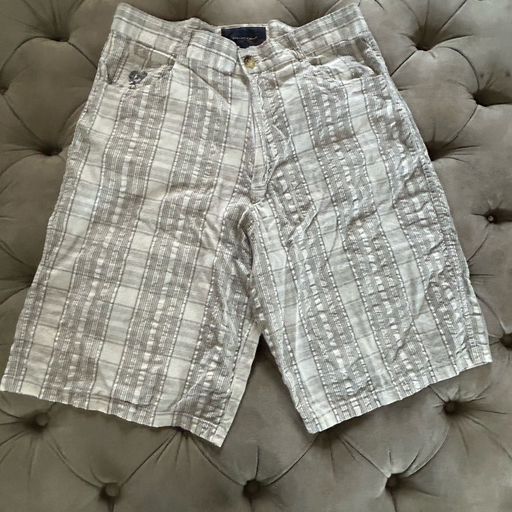 Phat Farm Men's Light Gray Plaid Shorts